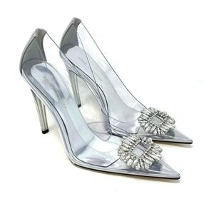Good American Cinderella Rhinestone Heels